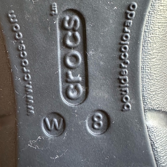 CROCS KADEE BLACK CAP TOE MIRROR BAND BALLET FLATS SIZE 8 - Picture 9 of 10